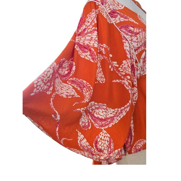 Maurices Boho Floral Peasant Top Lightweight Flowy Blouse Womens Size 1X - Picture 3 of 6